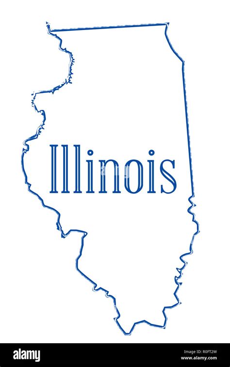 Illinois State Map Hi Res Stock Photography And Images Alamy