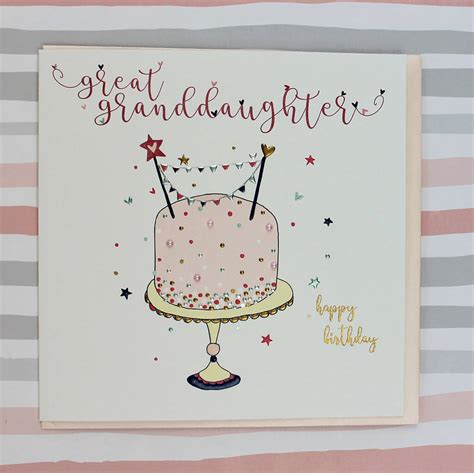 Great Granddaughter Luxury Birthday Card By Molly Mae