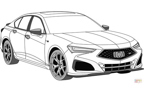 Simple Coloring Pages Cars Acura
