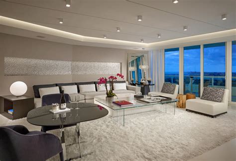 Murano Portofino South Beach Apartment Contemporary Living Room