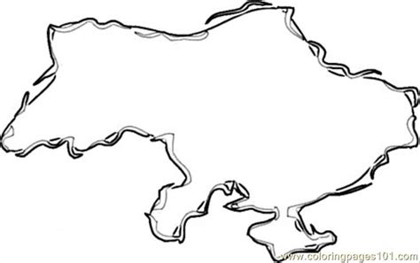 Ukrainian Map Coloring Page - Free Ukraine Coloring Pages