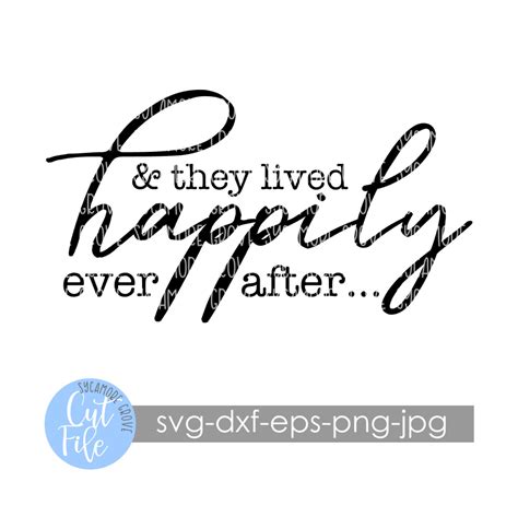 And They Lived Happily Ever After Svg Wedding Reception Cut Etsy
