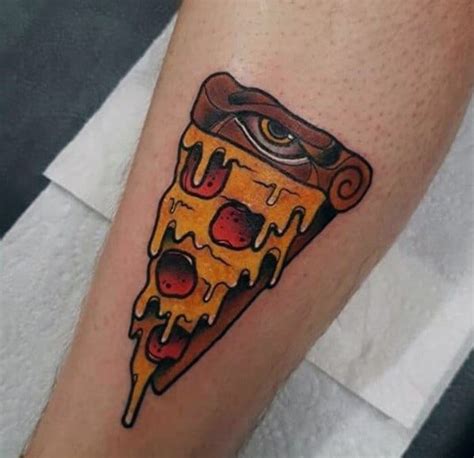 60 Pizza Tattoo Designs For Men Sliced Ink Ideas