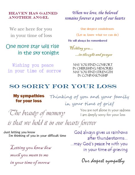There are no magic words to heal heartbreak, so you aren't expected to write them. Verses for Sympathy Cards That Express Your Deepest Condolences | Sympathy card sayings ...