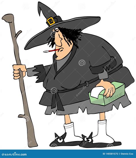 Sick Halloween Witch Stock Illustration Illustration Of Halloween