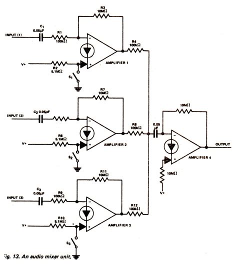 Simple Audio Mixer Circuit