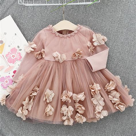 Check spelling or type a new query. Toddler Girl Flower Princess Dresses Long Sleeve Cotton ...