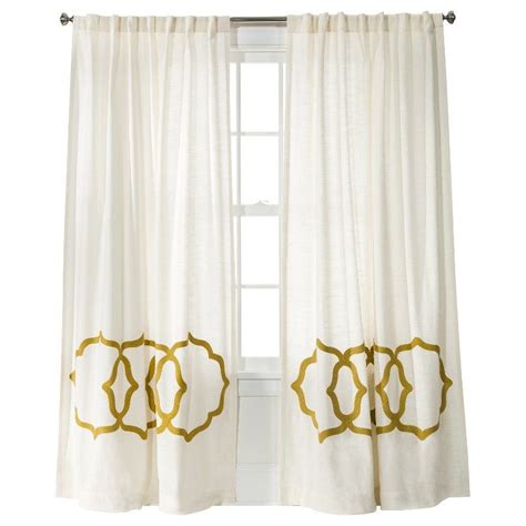 European style curtains for living dining room bedroom luxury golden curtains valance curtains finished product customization. Threshold™ Fretwork Border Window Panel cream and gold ...