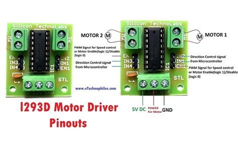 L D Motor Driver Module Ic Pinouts Datasheet Arduino Connections