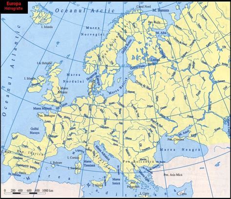 Hidrografia Europei Harta Harta