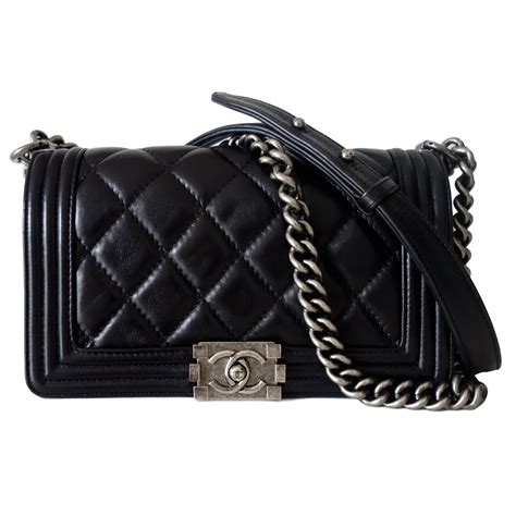 Boy Chanel Handbags Black Leather Ref20411 Joli Closet