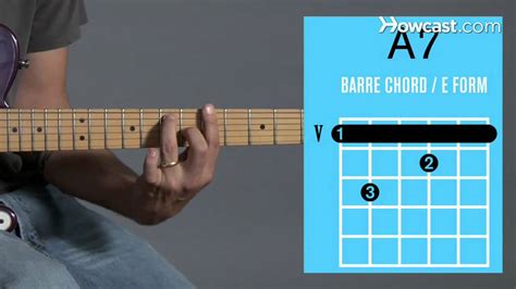 How To Play An A7 Barre Chord Guitar Lessons Youtube