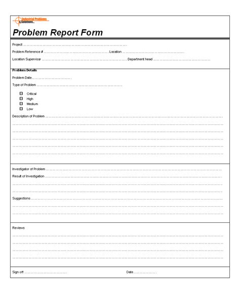 Guidance Document For Problem Reporting Problem Solving Documents