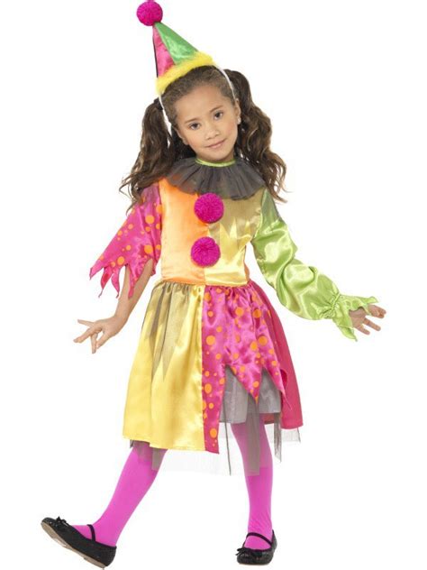 Kids Scary Girl Clown Costume