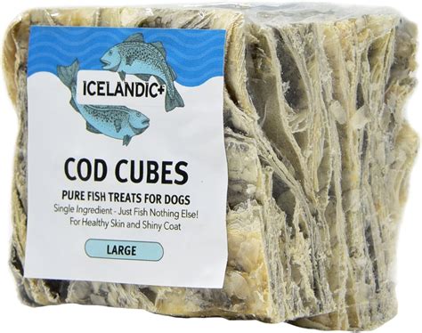 Icelandic Cod Skin Cubes Dog Treats 20 Oz Pack