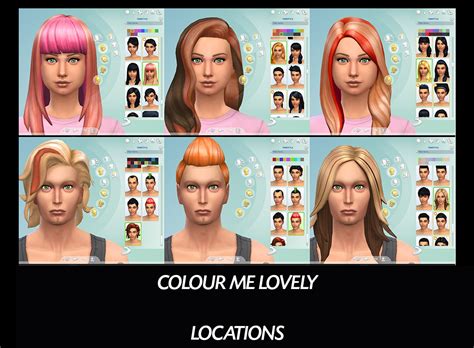 My Sims 4 Blog Colour Me Lovely 6 Base Game Hairstyles Recoloured