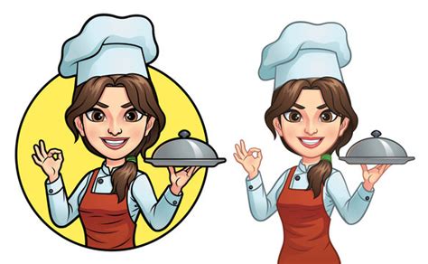 Barber logo design free vector. Chef Muslimah Bakery Cartoon - Woman Muslim Chef Royalty ...