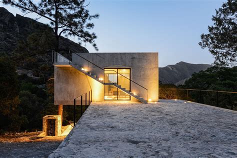 A Concrete House In A Mountainous Mexican Landscape Gessato