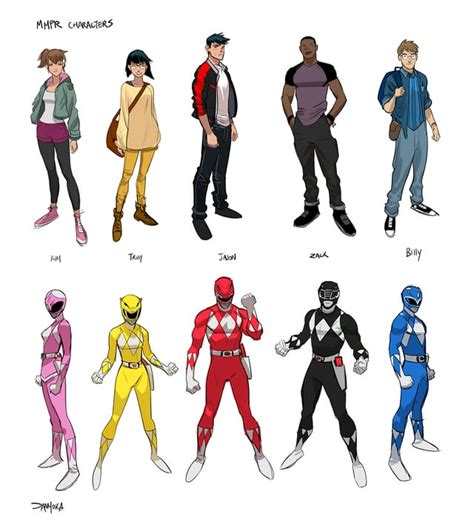 Mighty Morphin Power Rangers Characters By Dan Mora Powerrangers