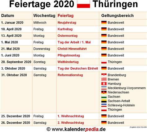 Ferien 2021 thüringen im kalender ferien 2021 thüringen in übersicht ferienkalender 2021 thüringen als pdf oder excel Feiertage Thüringen 2020, 2021 & 2022 (mit Druckvorlagen)