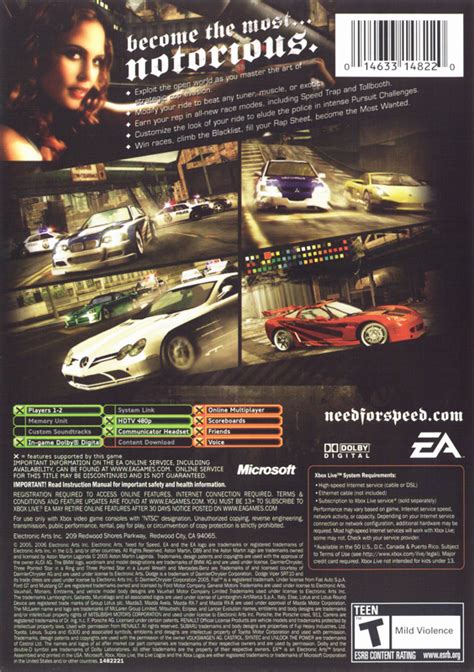 Need For Speed Most Wanted 2005 Box Cover Art Mobygames
