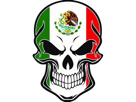 Mexico Skull Shaped Flag Mexican Spanish North America Country Etsy