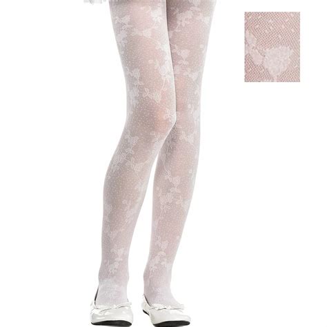 White Lace Tights For Kids Party City
