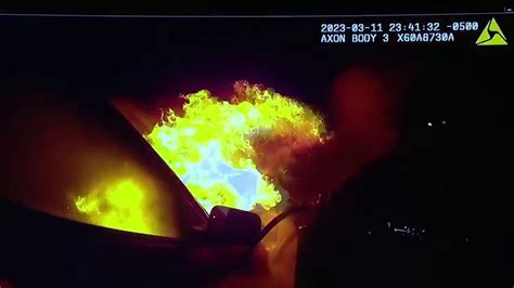 Michigan Police Officer Pulls Driver From Fiery Suv After Deadly High Speed Crash Video Free