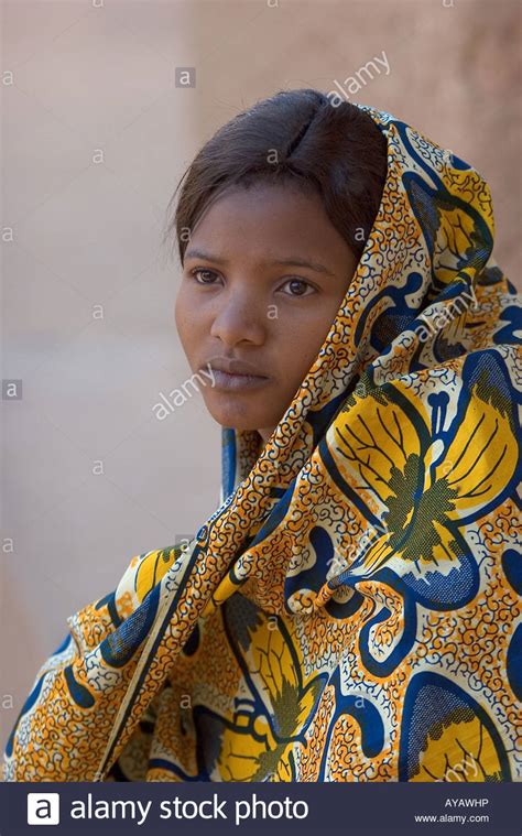 Young Tuareg Woman Agadez Niger West Africa Stock Photo