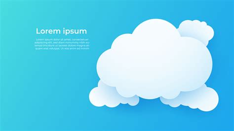 Cloud Computing Technology With White Clouds 1196880 Vector Art At Vecteezy