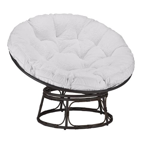 Better Homes & Gardens Papasan Chair with Fabric Cushion, Pumice Gray