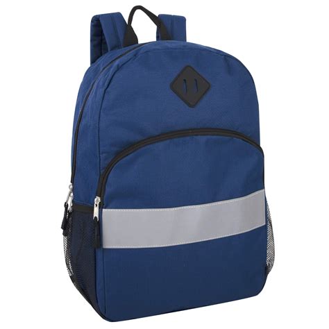 Trailmaker Solid Color Backpack For School With Reflector Strip Side