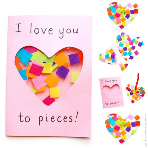 Learning And Exploring Through Play Love You To Pieces Suncatcher Card