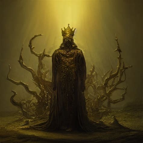 Dead King With Gold Crown Volumetric Light Midjourney Openart