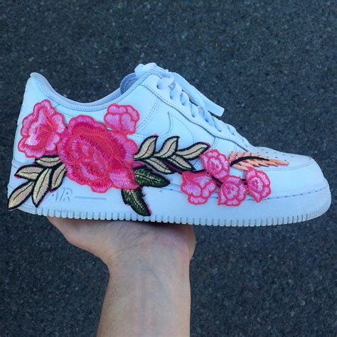 Nobody has to worry about their feet size because they are available in all sizes. Rose Flower Bomb Embroidery Custom Nike Air Force 1
