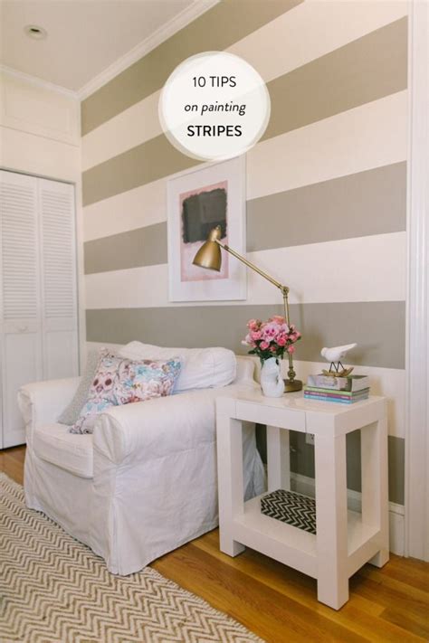 Ten Tips On Painting A Striped Wall Striped Walls Home Home Decor