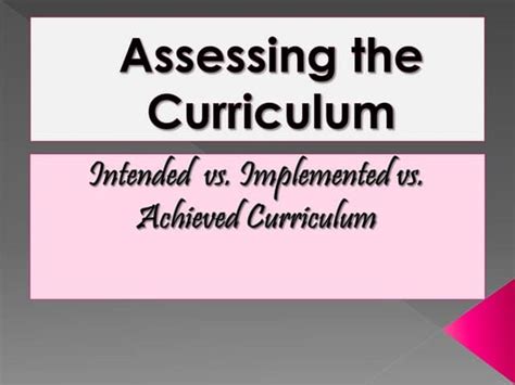 Linking Curriculum Instruction And Assessment