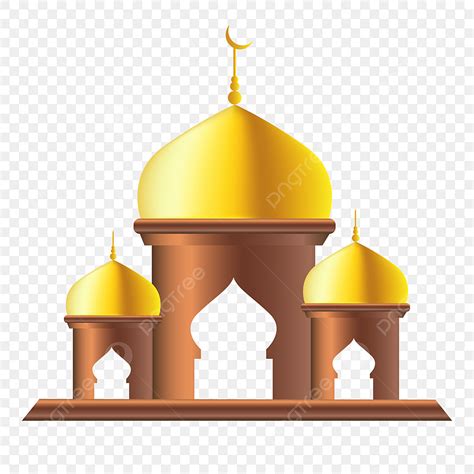 Gambar Png Masjid Emas Islam Bangunan Ramadan Png Dan Vektor Dengan
