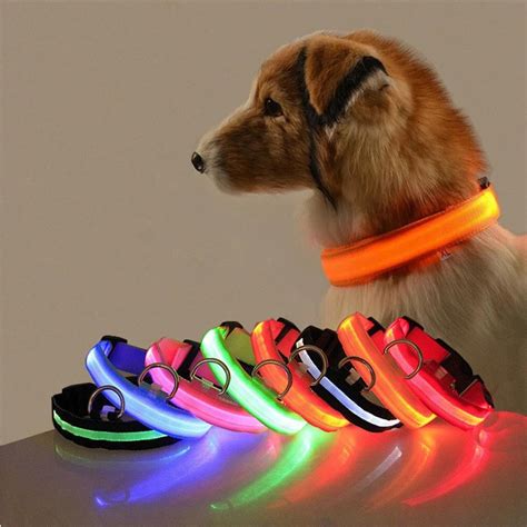 Led Glowing Dog Collar Adjustable Flashing Rechargea Luminous Collar