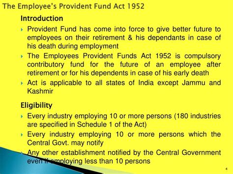 PPT The Employee S Profident Fund Act 1952 PowerPoint Presentation
