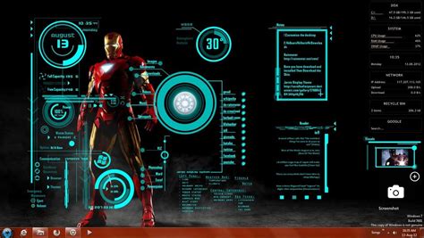 Graphic Design Interface Iron Man Hd Wallpaper Iron Man Theme Hd