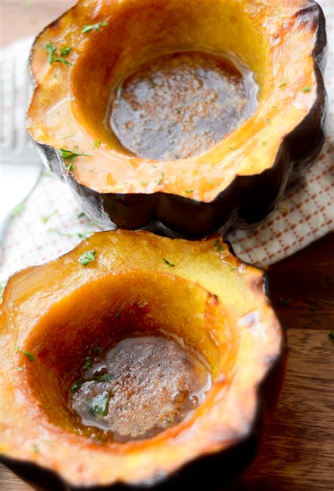 Baked Acorn Squash With Brown Sugar And Butter Recipe Diaries