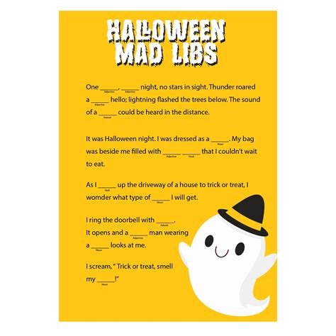 15 Best Halloween Mad Libs Printable Worksheets Pdf For Free At Printablee