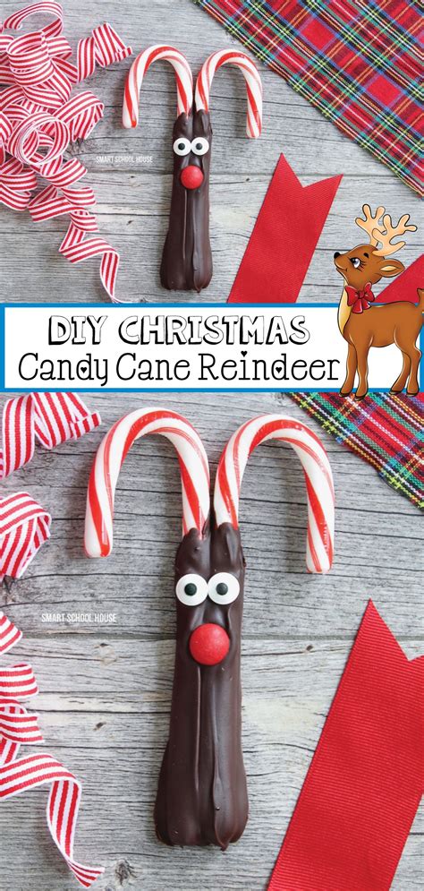 Candy Cane Reindeer Candy Cane Reindeer Candy Cane Diy Christmas Candy