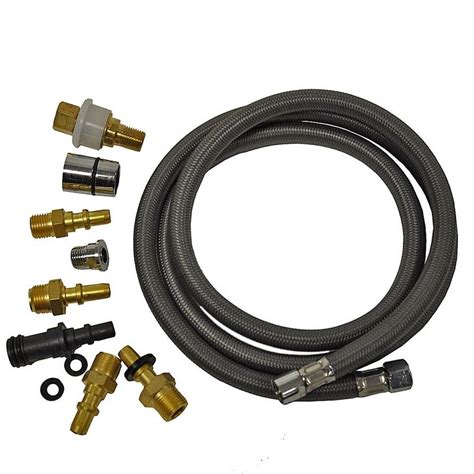 Connect the end of this hose to the air gap, using a hose clamp. Danco 10339 Braided Universal Sink Spray Hose, 3/8 in ...
