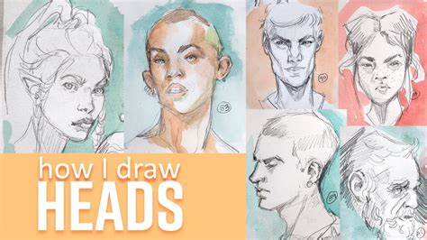 I Drew 100 Heads In 10 Days How I Draw Heads Youtube