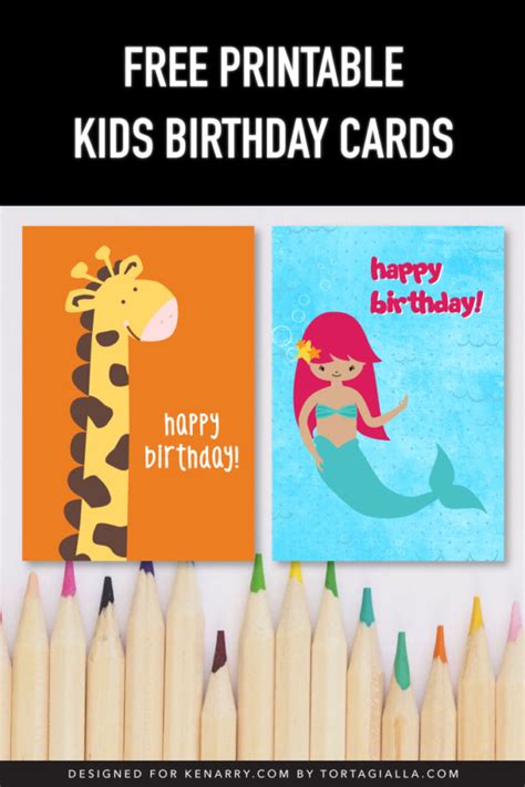 Free Printable Kids Birthday Cards Ideas For The Home