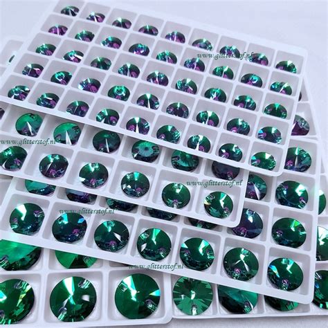 Opnaai Stenenround Crystal Ab Sew Flatback Rhinestonesround Rivoli