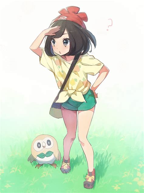 Selene And Rowlet Pokemon And 2 More Drawn By Kurochiroko Danbooru