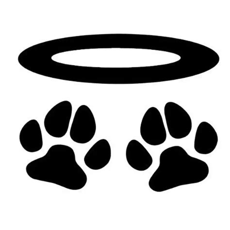 155cm122cm Angel Halo Dog Paw Print Interesting Vinyl Car Styling